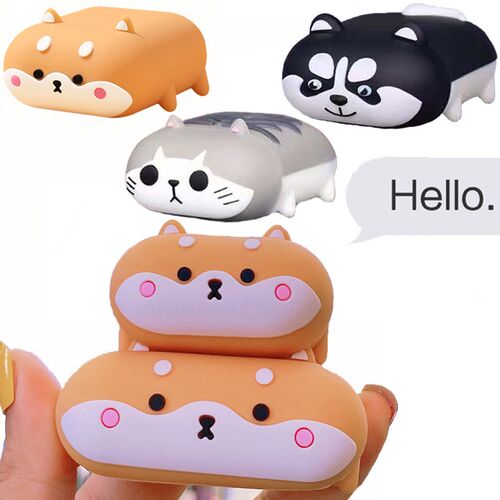 For Airpods Pro 3D Cute Cartoon Shiba Inu Dog Soft Earpods