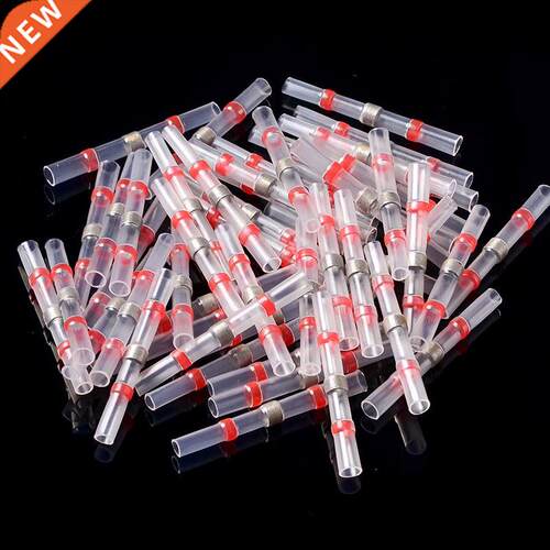 Red/White 20/50PCS Cable Sdered Sleeve Terminators Heat Sh