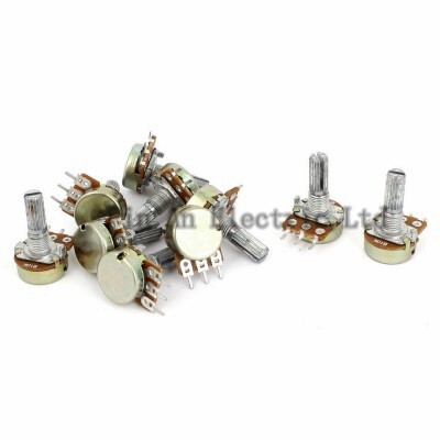 10pcs WH148 B5K Linear Potentiometer 15mm Shaft With Nuts An