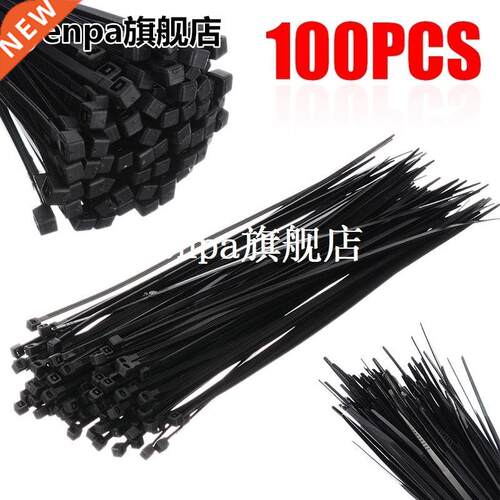 New 100pcs/lot Black Self Lockng Nylon Fasten Zp Cable Te