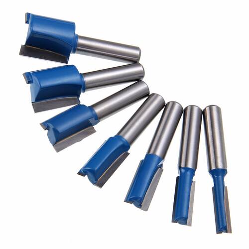 7pcs 8mm Shank Wood Milling Cutter Straight/Dado Router Bit