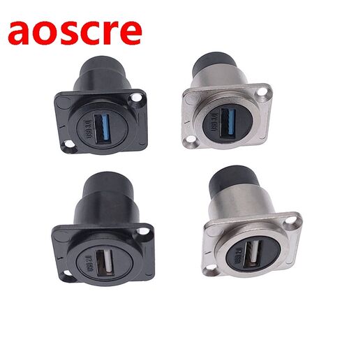 D type Metal USB socket female to female USB 3.0 2.0 connect