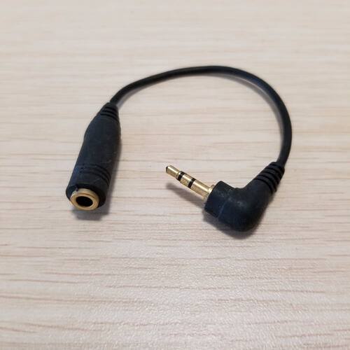10pcs/lot 90 Degree Elbow 2.5mm x 3.5mm Male to Female Audio
