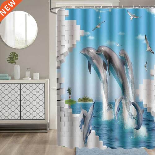 180x180cm Beautiful Print Shower Curtain Polyester Waterproo