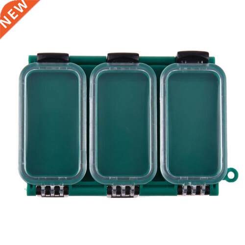 Double Side 6 Compartments Fishing Tackle Lure Box Plastic W