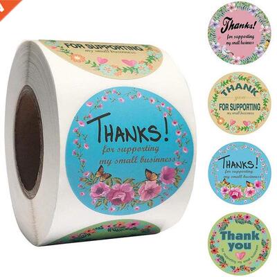 500pcs Thank You Stckers Seal Labels Flower Stckers For Ha
