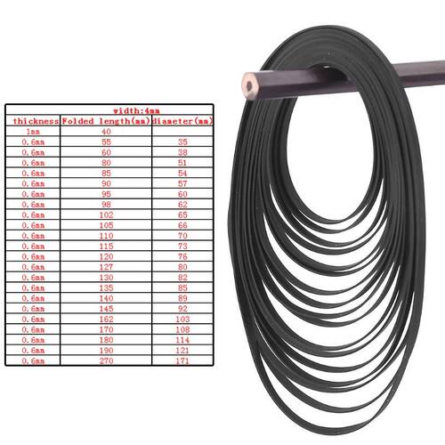 Turntable Belt Rubber Flat Drive Belt for Record Player Walk
