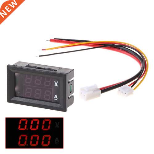 DC 0-100V 10A Dual LED Digital Voltmeter Ammeter Volta AMP