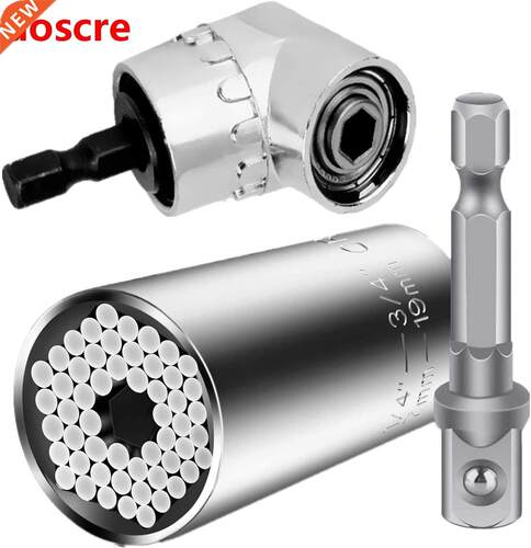 7mm-19mm Universal Socket Grip Ratchet Wrench Power Drill Ad