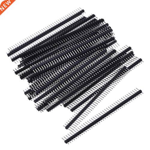 50 Pack Single Row 40 Pin 2.54 mm Male Pin Header Connector