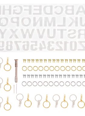 Alphabet Letter Resin Molds Kits Number Silicone Mould Keych