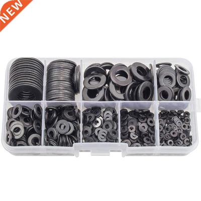 Flat Washers,Black Carbon Steel Flat Washers Set , (9 Sizes