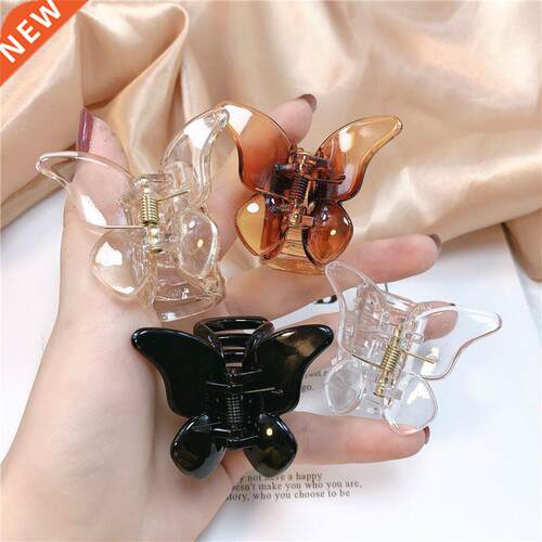 Mini Butterfly Hair Claws Acrylic Sweet Hair Ornament Clip C