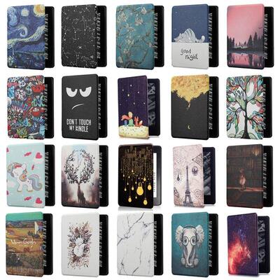 Smart E-Reader Case Foldable PU Leather Back Cover w/ Auto W