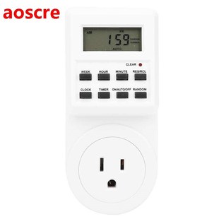 Electrical Time Control Switch Plug-in Timer Socket LCD Disp