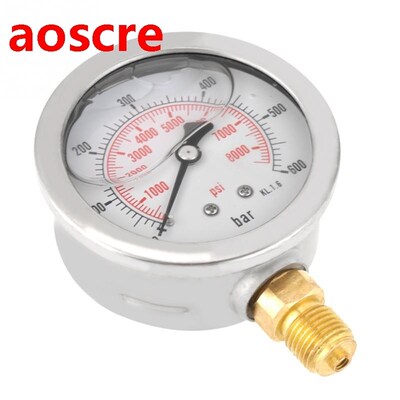 0-600Bar G 1/4 63mm Metal Dial Hydraulic Water Pressur