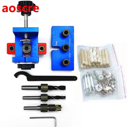 Dowelling Jig 3 in 1 Woodworking Hole Drill Punch Positioner