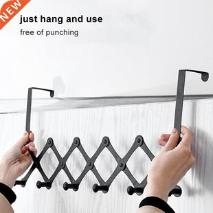 Stainless Steel Door Frame Hooks Telescopic Folding Hat Back