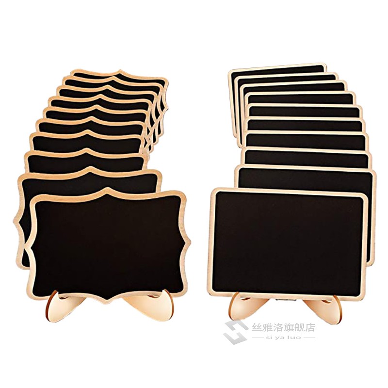 20pcs Mini Wooden Chalkboard Blackboard Message Table Number