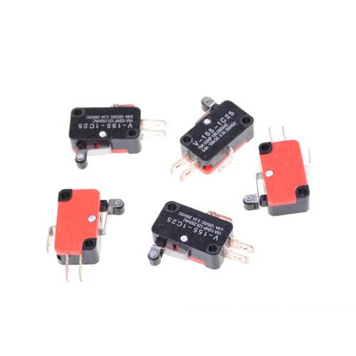 5Pcs Micro Short Hinge Roller Lever Control Limit Switch SPD