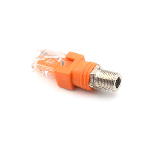 F-Type Connector RF Female To 45 Male Coaxial Barrel Coupl