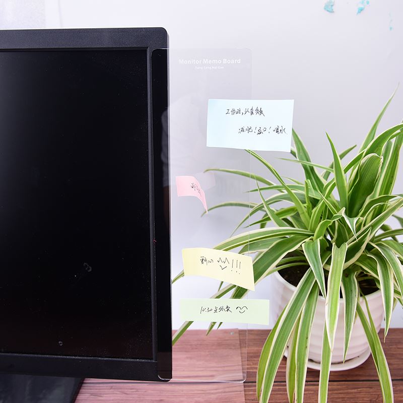 Computer Moniter Side Memo Pad Board Note Board Transparent