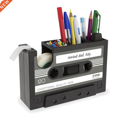hot-Cassette Tape Dispenser Pen Holder Vase Pencil Pot Stati