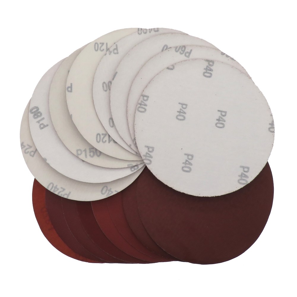 10PCS 5 Inch 125MM Aluminum Oxide Dry Sandpaper Sanding Disc
