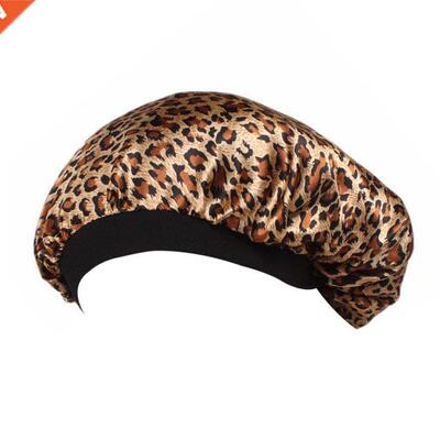 2 Pieces Unisex Adults Satin Nightcap Wide-brimmed Floral Me