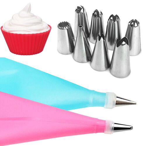 1Set Large Stainless Steel Cake Cream Decoration Tips Piping