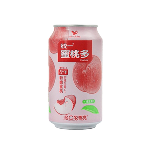 统一蜜桃多310ml*12罐24罐装整箱桃汁饮料维生素C果味饮品易拉罐