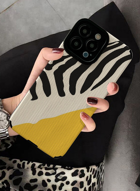 适用oppo reno10 11手机壳7 6 PRO新款reno5 4se reno9 8pro 7se 5G个性创意保护套硅胶壳软壳女黑白斑马黄色