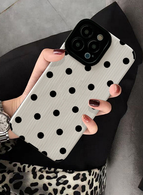 适用华为mate50 Pro手机壳40 80 pro mate60pro新款5G版 P40 P50 P30 PRO个性创意保护套硅胶软壳潮黑色波点
