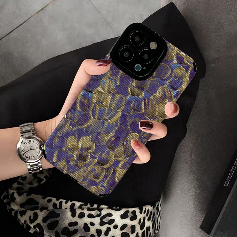 适用oppo reno12 11 pro手机壳7 6新款reno10 4 reno9 8pro 7se 5G个性创意保护套硅胶壳软壳女油画紫金涂鸦