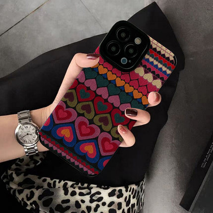 适用oppo reno11手机壳7 6 PRO新款reno10 4se reno9 8pro 7se 5G版个性创意保护套硅胶壳软壳女彩色爱心花纹