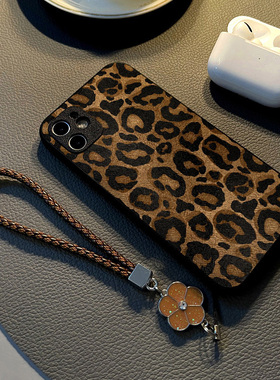 适用vivos17pro/s15e/s12/s30/s19/s15手机壳s5女s10硅胶s16创意个性皮革纹防摔保护套挂绳创意个性金色豹纹