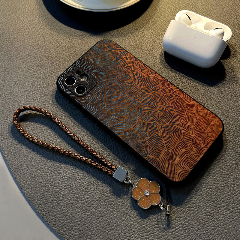 适用vivos18pro/s17e/s12/s30/s19/s20手机壳s15女s10硅胶s16创意个性皮革纹防摔保护套挂绳新款涂鸦渐变指纹