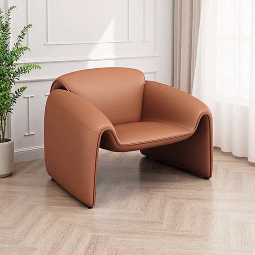 小户型客厅沙发休息区美容院休闲轻奢单人沙发椅接待洽谈组合桌椅