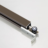 新品 滑轨移门轨道滑道实木玻璃门推拉门吊门滑轨吊滑轮折叠门吊轮