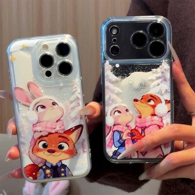 适用于vivov30手机壳女新款透明流沙v29pro疯狂动物城v29尼克v27pro朱迪v27情侣v27e全包y52s y20 y33e保护套