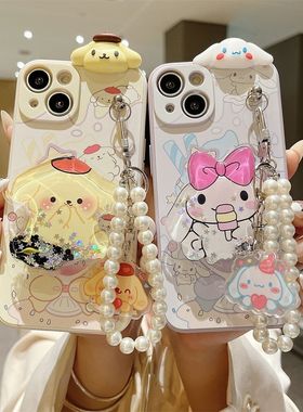 适用于华为荣耀note10手机壳女新款magic6冰淇淋玉桂狗magic6pro布丁狗magic5带公仔手链magic3防摔软保护套