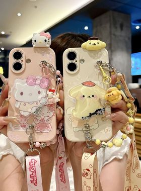 适用于荣耀畅玩9手机壳少女新款畅玩9a闲趣布丁狗畅玩20全包式畅玩20pro斜挎绳畅玩40pluskt猫畅玩50plus软套