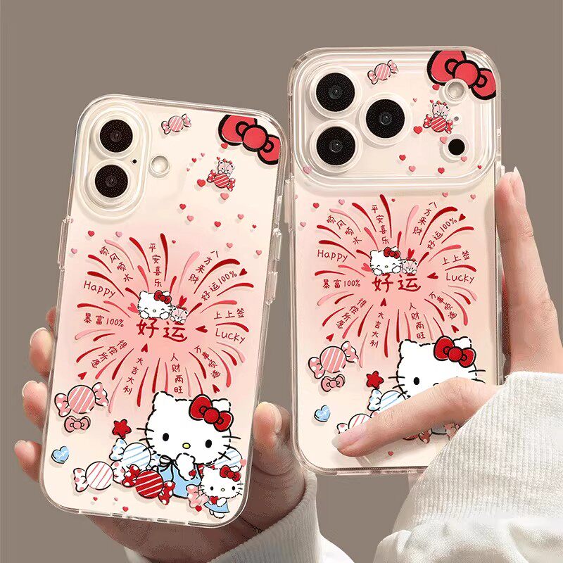 马年好运烟花KT猫适用荣耀magic8pro手机壳女新款magic7 6 5耐脏透明magic4全包magic3防摔play9t 6t 5t软套