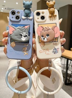 适用于华为荣耀note10手机壳女新款magic6猫和老鼠magic6pro汤姆猫magic5带手环芝士杰瑞鼠magic4防摔保护套