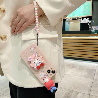 适用于vivox23手机壳少女新款y355g卡通库洛米y35m全包防摔x80可爱美乐蒂带手链x80pro创意潮软硅胶x70保护套