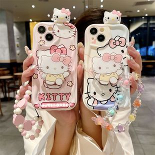 粉色HelloKitty三丽鸥opporeno8 7 6手机壳新款reno8pro女reno7pro卡通凯蒂猫reno7se全包防摔reno6pro奶油壳