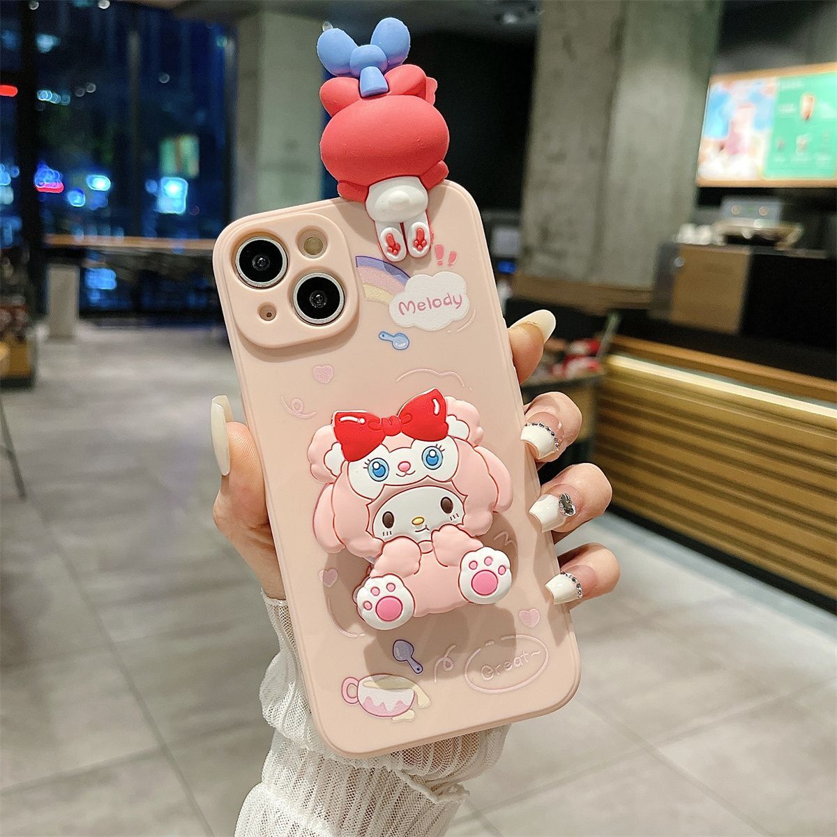 适用于华为荣耀畅玩50plus手机壳新款少女卡通库洛米play8tpro带手链可爱美乐蒂全包防摔play6c软硅胶保护套