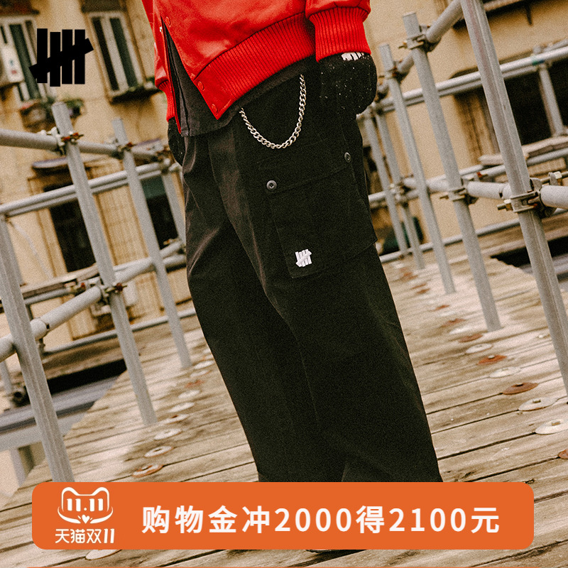 五条杠拼接色工装裤休闲裤