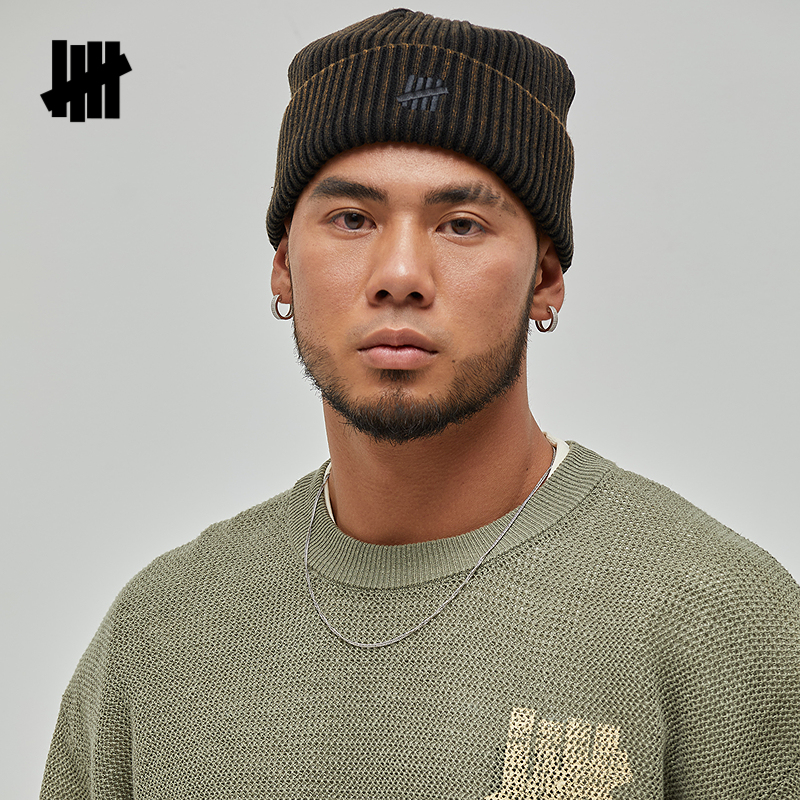 UNDEFEATED五条杠官方春季新品潮流美式运动休闲针织帽