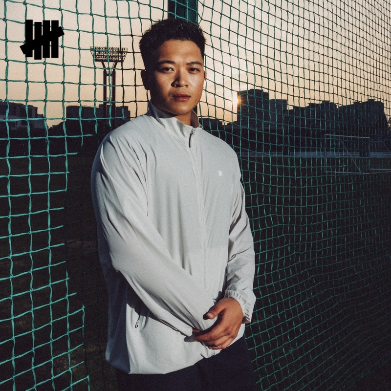 五条杠休闲潮酷美式运动梭织夹克